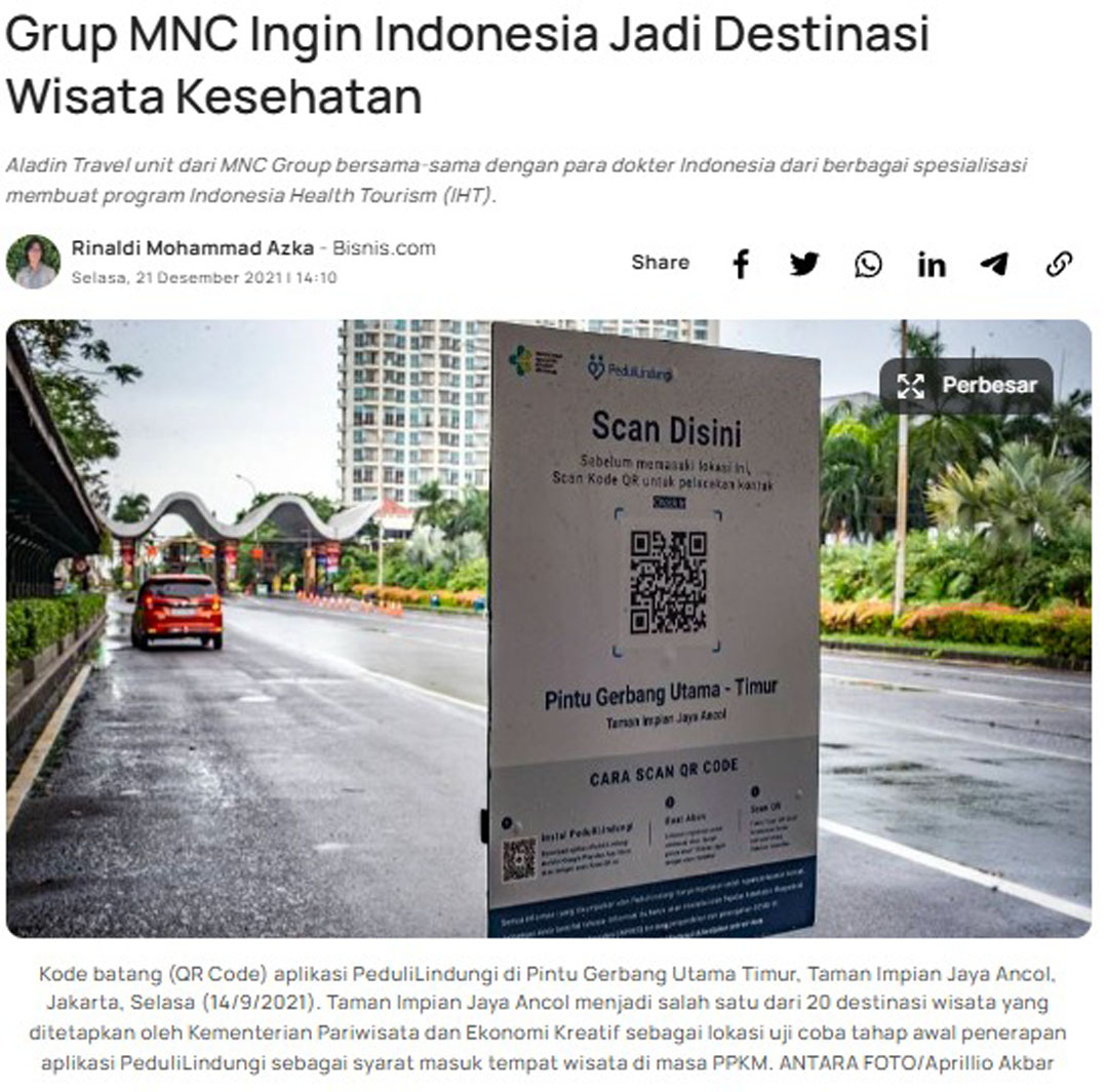 Grup MNC Ingin Indonesia Jadi Destinasi Wisata Kesehatan