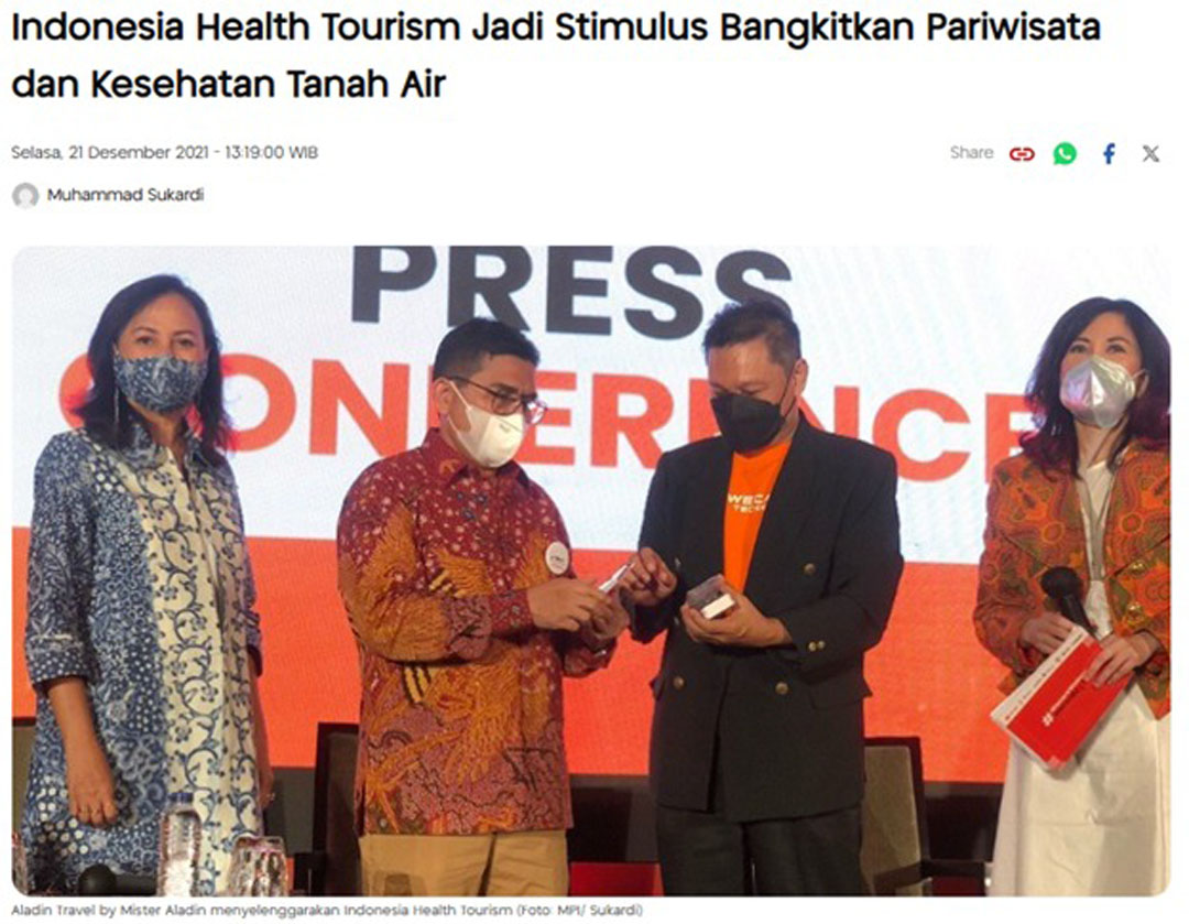 Indonesia Health Tourism Jadi Stimulus Bangkitkan Pariwisata dan Kesehatan Tanah Air