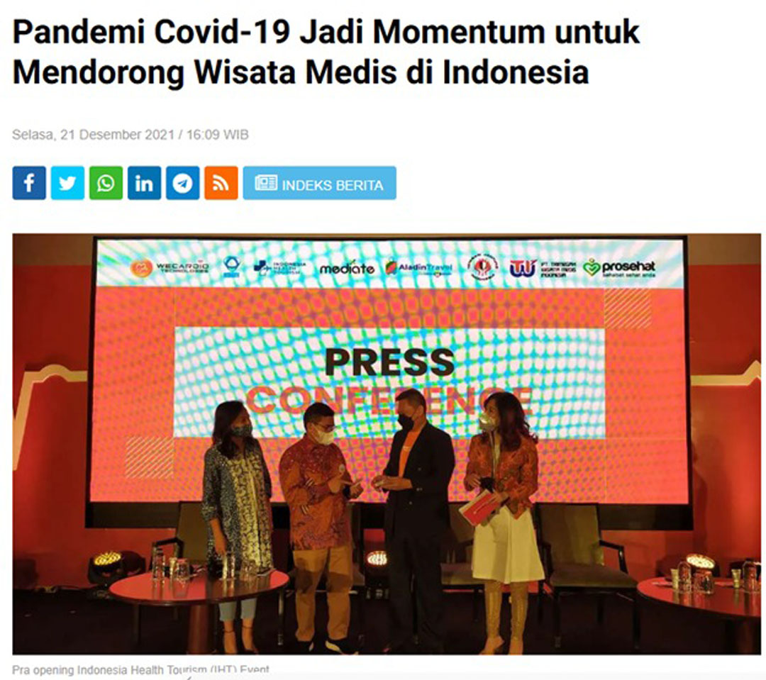 Pandemi Covid-19 Jadi Momentum Untuk Mendorong Wisata Medis di Indonesia